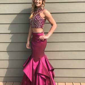 Two piece prom dress
